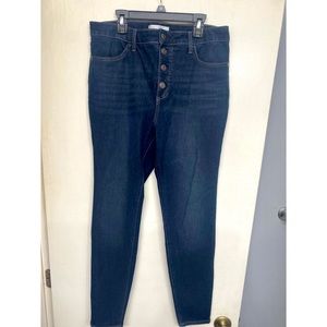 LC Lauren Conrad Feel Good Dark Wash  High Rise Super Skinny Jeans